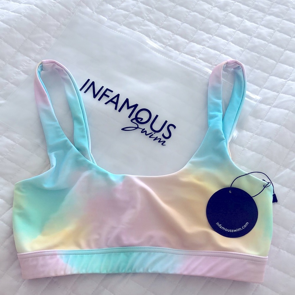 NWT Infamous Swim Gia bikini top in Fairy Floss